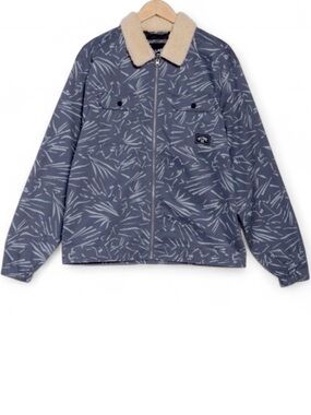 NWT Men’s Billabong Full Zip Overshirt with Sherpa Collar Size Small